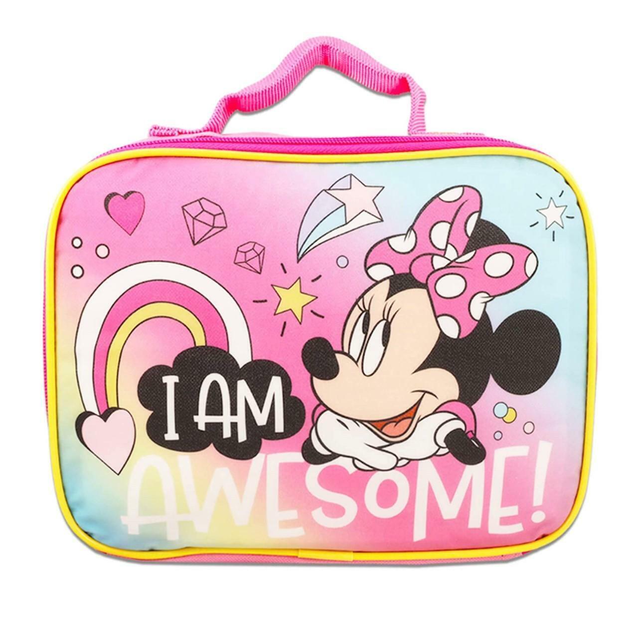 Disney Minnie Mouse 16 Large Backpack School bag With Dettachable lunch box